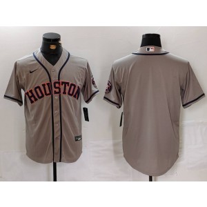 MLB Astros Blank Grey Nike Cool Base Men Jersey
