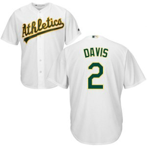 MLB Athletics 2 Khris Davis Cool Base White Men Jersey MLB Athletics 2 Khris Davis Cool Base White Men Jersey