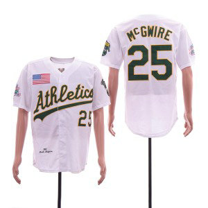 MLB Athletics 25 Mark McGwire White 1989 World Series Cool Base Men Jersey MLB Athletics 25 Mark McGwire White 1989 World Series Cool Base Men Jersey