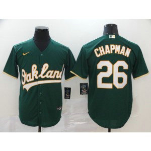 MLB Athletics 26 Matt Chapman Green 2020 Nike Cool Base Men Jersey