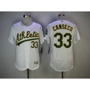 MLB Athletics 33 Jose Canseco White Cool Base Men Jersey
