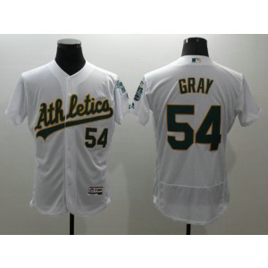 MLB Athletics 54 Gray White Flexbase Men Jersey