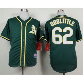 MLB Athletics 62 Sean Doolittle Green Cool Base Men Jersey
