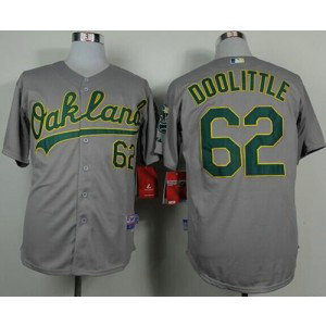 MLB Athletics 62 Sean Doolittle Grey Cool Base Men Jersey