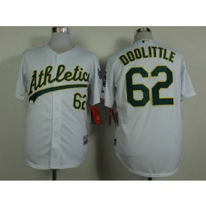 MLB Athletics 62 Sean Doolittle White Cool Base Men Jersey