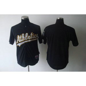 MLB Athletics Blank Black Cool Base Men Jersey