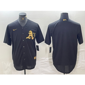 MLB Athletics Blank Black Gold Nike Cool Base Men Jersey MLB Athletics Blank Black Gold Nike Cool Base Men Jersey