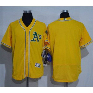 MLB Athletics Blank Gold Flexbase Men Jersey