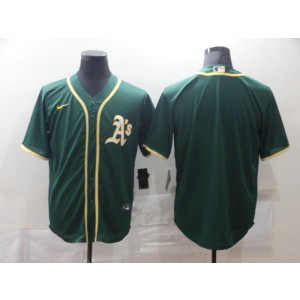 MLB Athletics Blank Green Nike Cool Base Men Jersey