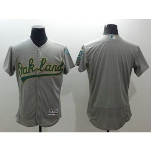 MLB Athletics Blank Grey Flexbase Men Jersey