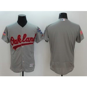 MLB Athletics Blank Grey Stars and Stripes Flexbase Men Jersey MLB Athletics Blank Grey Stars and Stripes Flexbase Men Jersey