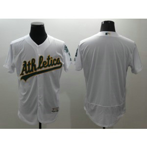 MLB Athletics Blank White Flexbase Men Jersey