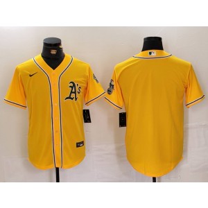 MLB Athletics Blank Yellow Nike Cool Base Men Jersey MLB Athletics Blank Yellow Nike Cool Base Men Jersey