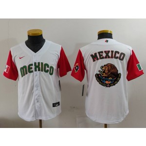 MLB Blank Mexico White Nike Cool Base Men Jersey
