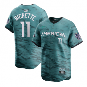 MLB Blue Jays 11 Bo Bichette Teal 2023 All-Star Nike Cool Base Men Jersey