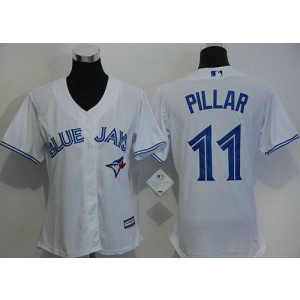 MLB Blue Jays 11 Kevin Pillar White Home Women Jersey