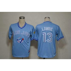 MLB Blue Jays 13 Brett Lawrie Light Blue Mitchell and Ness Throwback Men Jersey MLB Blue Jays 13 Brett Lawrie Light Blue Mitchell and Ness Throwback Men Jersey