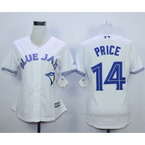 MLB Blue Jays 14 David Price White Home Women Jersey