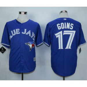 MLB Blue Jays 17 Ryan Goins Blue New Cool Base Men Jersey MLB Blue Jays 17 Ryan Goins Blue New Cool Base Men Jersey