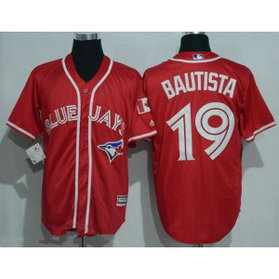 MLB Blue Jays 19 Jose Bautista Red 2016 Canada Day Majestic Cool Base Men Jersey MLB Blue Jays 19 Jose Bautista Red 2016 Canada Day Majestic Cool Base Men Jersey