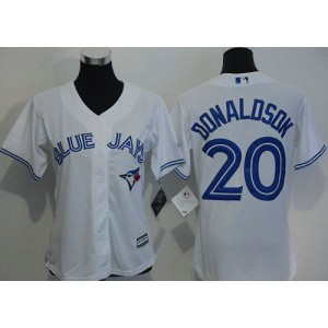 MLB Blue Jays 20 Josh Donaldson White Home Women Jersey
