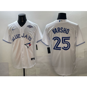 MLB Blue Jays 25 Varsho White 2025 World Series Champion Nike Cool Base Men Jersey