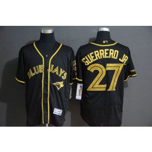 MLB Blue Jays 27 Vladimir Guerrero Jr. Black Gold Flexbase Men Jerseys MLB Blue Jays 27 Vladimir Guerrero Jr. Black Gold Flexbase Men Jerseys