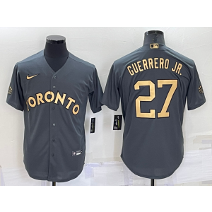 MLB Blue Jays 27 Vladimir Guerrero Jr. Charcoal 2022 All-Star Cool Base Men Jersey