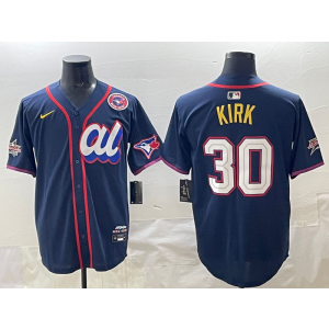 MLB Blue Jays 30 KIRK Navy American League 2025 All Star Nike Cool Base Men Jersey