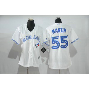 MLB Blue Jays 55 Russell Martin White New Cool Base Women Jersey