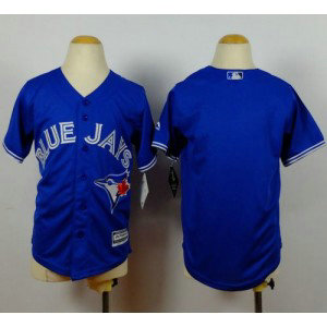 MLB Blue Jays Blank Blue Cool Base Youth Jersey
