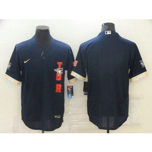 MLB Blue Jays Blank Navy 2021 All-Star Flexbase Men Jersey