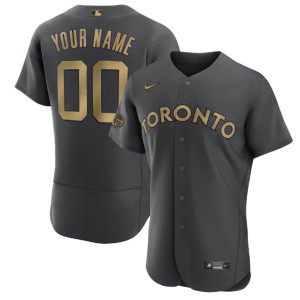 MLB Blue Jays Customized Charcoal 2022 All-Star Flexbase Men Jersey