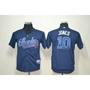 MLB Braves 10 Chipper Jones Blue Cool Base Youth Jersey MLB Braves 10 Chipper Jones Blue Cool Base Youth Jersey