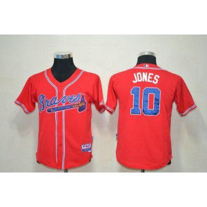 MLB Braves 10 Chipper Jones Red Cool Base Youth Jersey MLB Braves 10 Chipper Jones Red Cool Base Youth Jersey