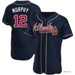 MLB Braves 12 Sean Murphy Blue Nike Flexbase Men Jersey