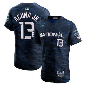 MLB Braves 13 Ronald Acuna Jr. Royal 2023 All-Star Nike Flexbase Men Jersey