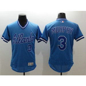 MLB Braves 3 Dale Murphy Blue Flexbase Men Jersey