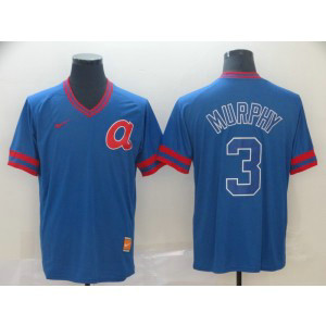 MLB Braves 3 Dale Murphy Blue Nike Cooperstown Collection Legend V-Neck Men Jersey