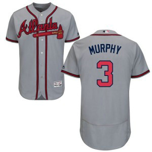 MLB Braves 3 Dale Murphy Gray Flexbase Men Jersey