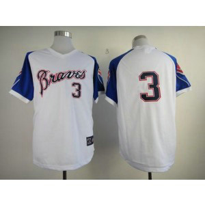 MLB Braves 3 Dale Murphy White 1974 Throwback Men Jersey