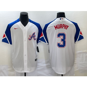MLB Braves 3 Dale Murphy White 2023 City Connect Cool Base Men Jersey