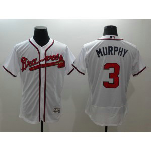 MLB Braves 3 Dale Murphy White Flexbase Men Jersey
