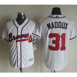 MLB Braves 31 Greg Maddux White New Cool Base Men Jersey