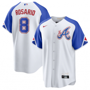 MLB Braves 8 Eddie Rosario White 2023 City Connect Nike Cool Base Men Jersey MLB Braves 8 Eddie Rosario White 2023 City Connect Nike Cool Base Men Jersey