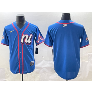 MLB Braves Blank Blue National League 2025 All Star Nike Cool Base Men Jersey