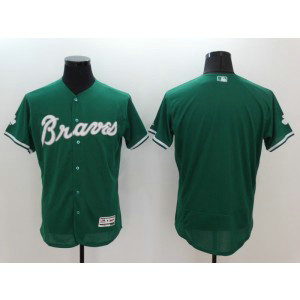 MLB Braves Blank Green Celtic Flexbase Men Jersey