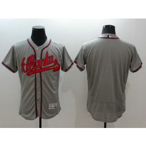 MLB Braves Blank Grey Flexbase Men Jersey