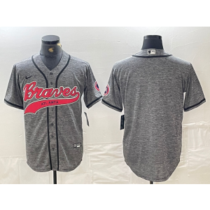 MLB Braves Blank Grey Nike Cool Base Men Jersey MLB Braves Blank Grey Nike Cool Base Men Jersey