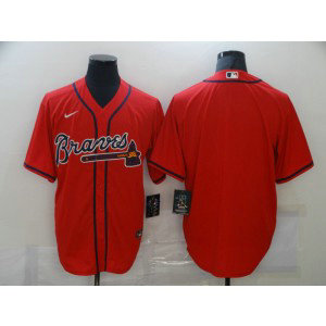 MLB Braves Blank Red Nike Cool Base Men Jersey